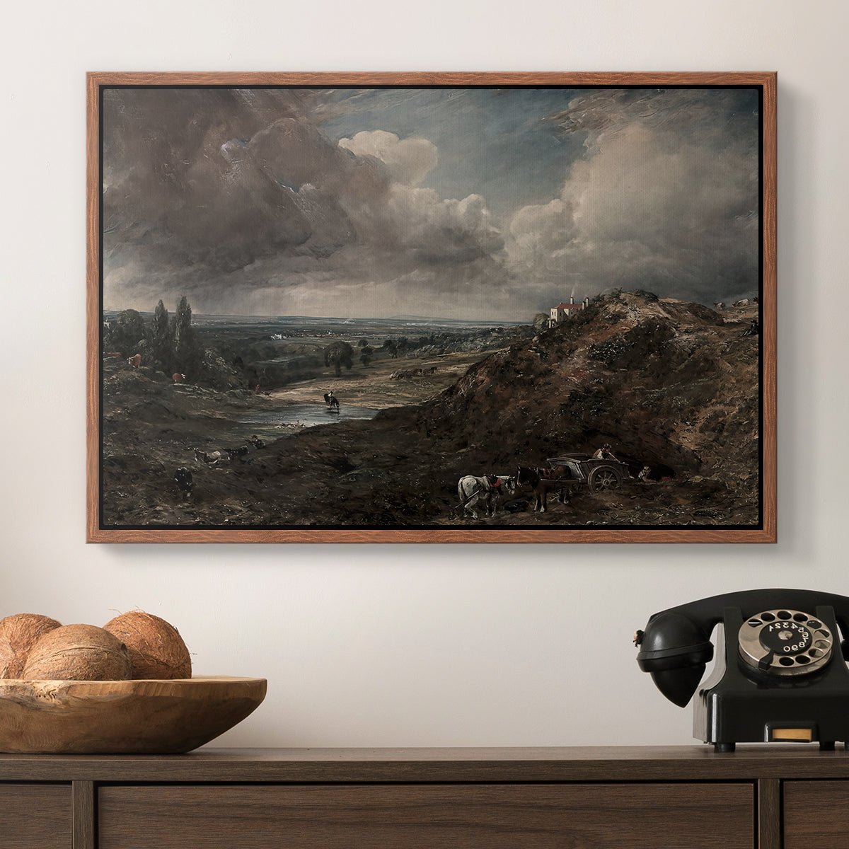 Branch Hill Pond, Hampstead Heath, c. 1828 - Floater Framed Canvas Print