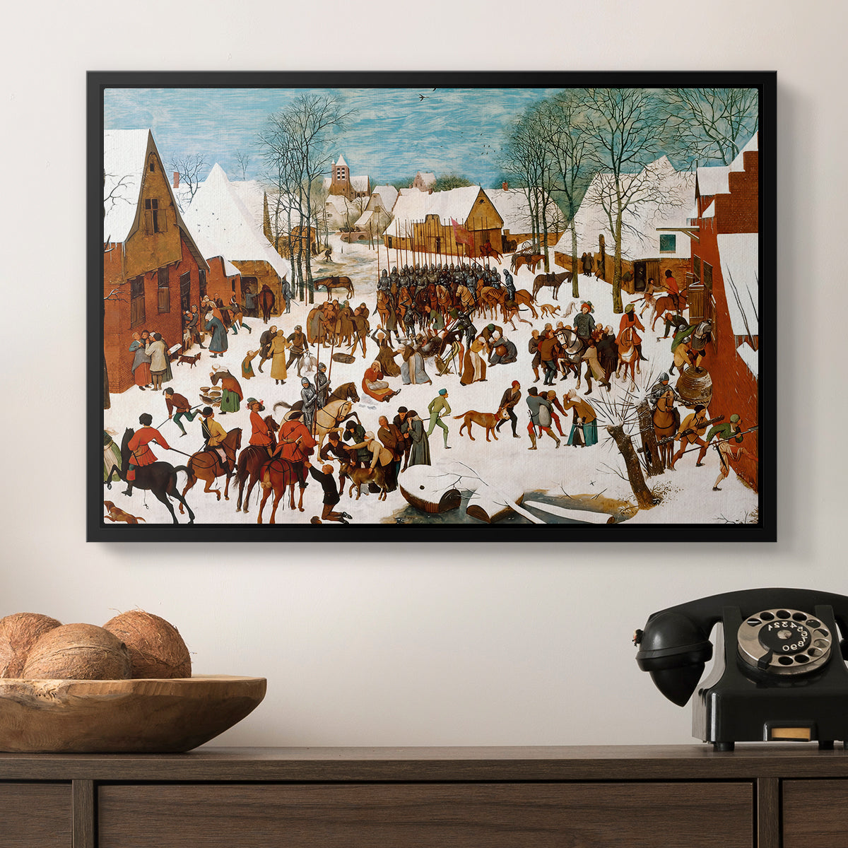 Massacre of the Innocents, c. 1565-1567 - Floater Framed Canvas Print