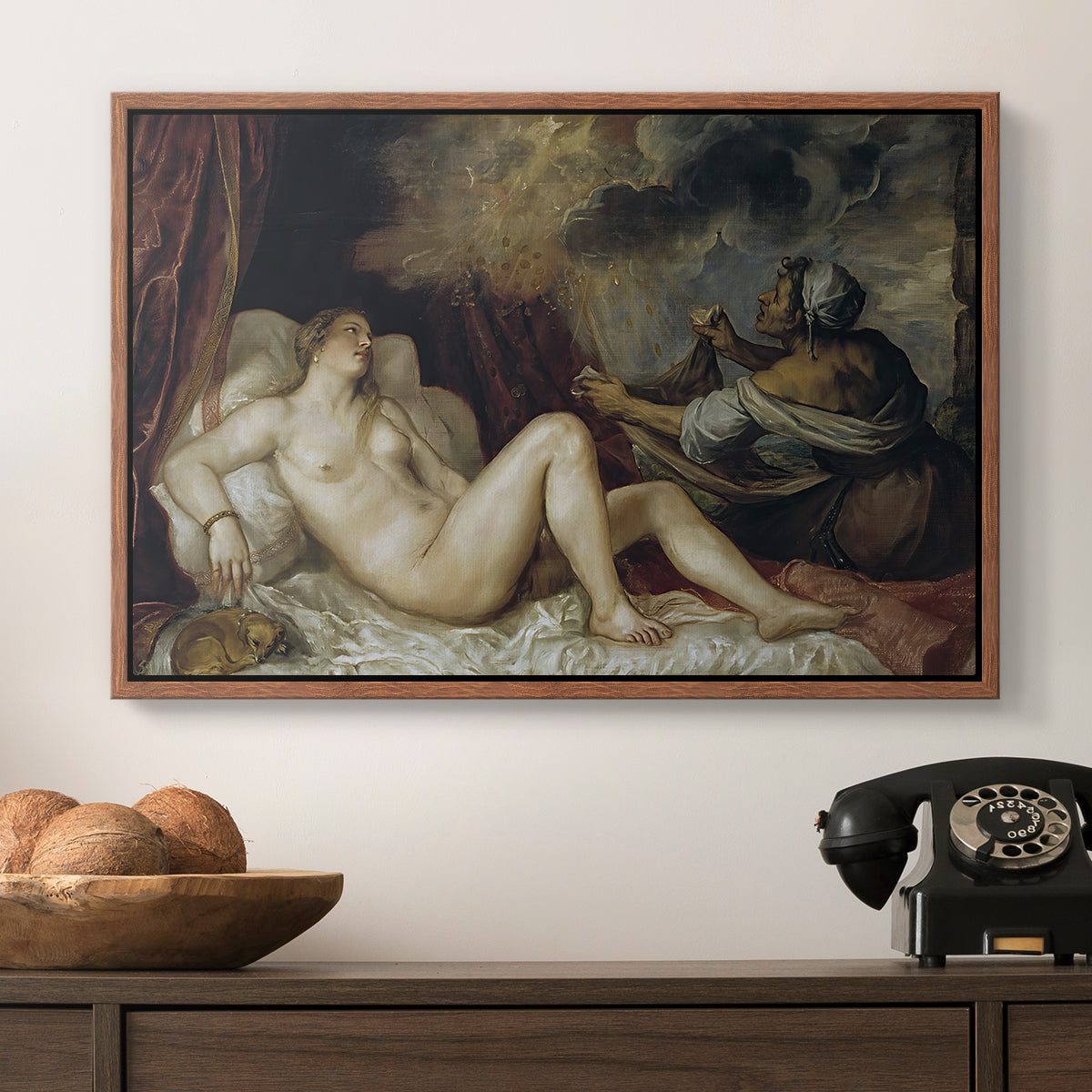 Danaë, c. 1560-1565 - Floater Framed Canvas Print