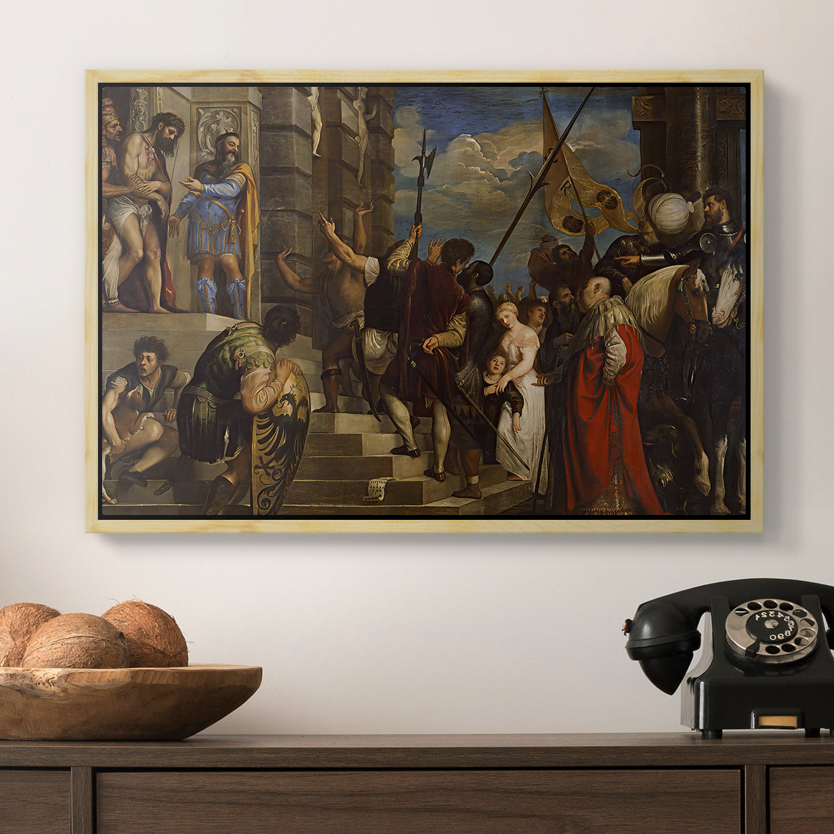 Ecce Homo, c. 1543 - Floater Framed Canvas Print