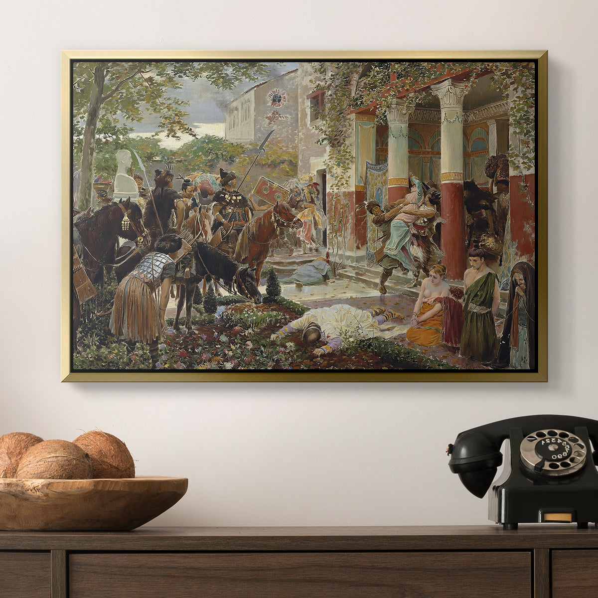 Onslaught of the Tartars, c. 1938 - Floater Framed Canvas Print