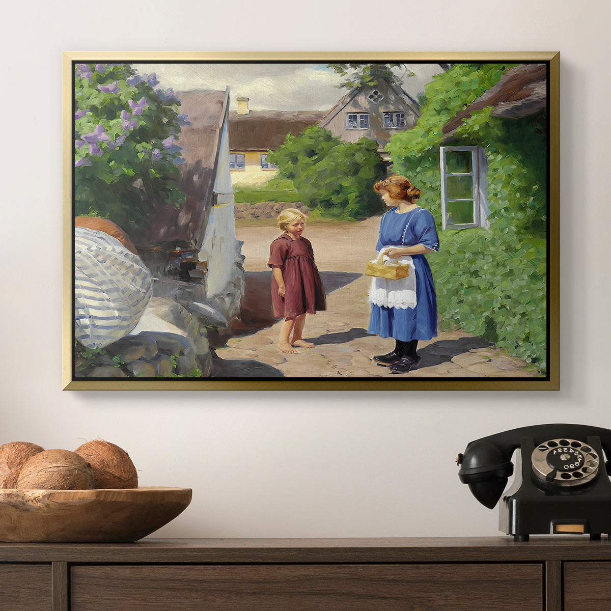 Summer Day in Jyllinge, 1922 - Floater Framed Canvas Print