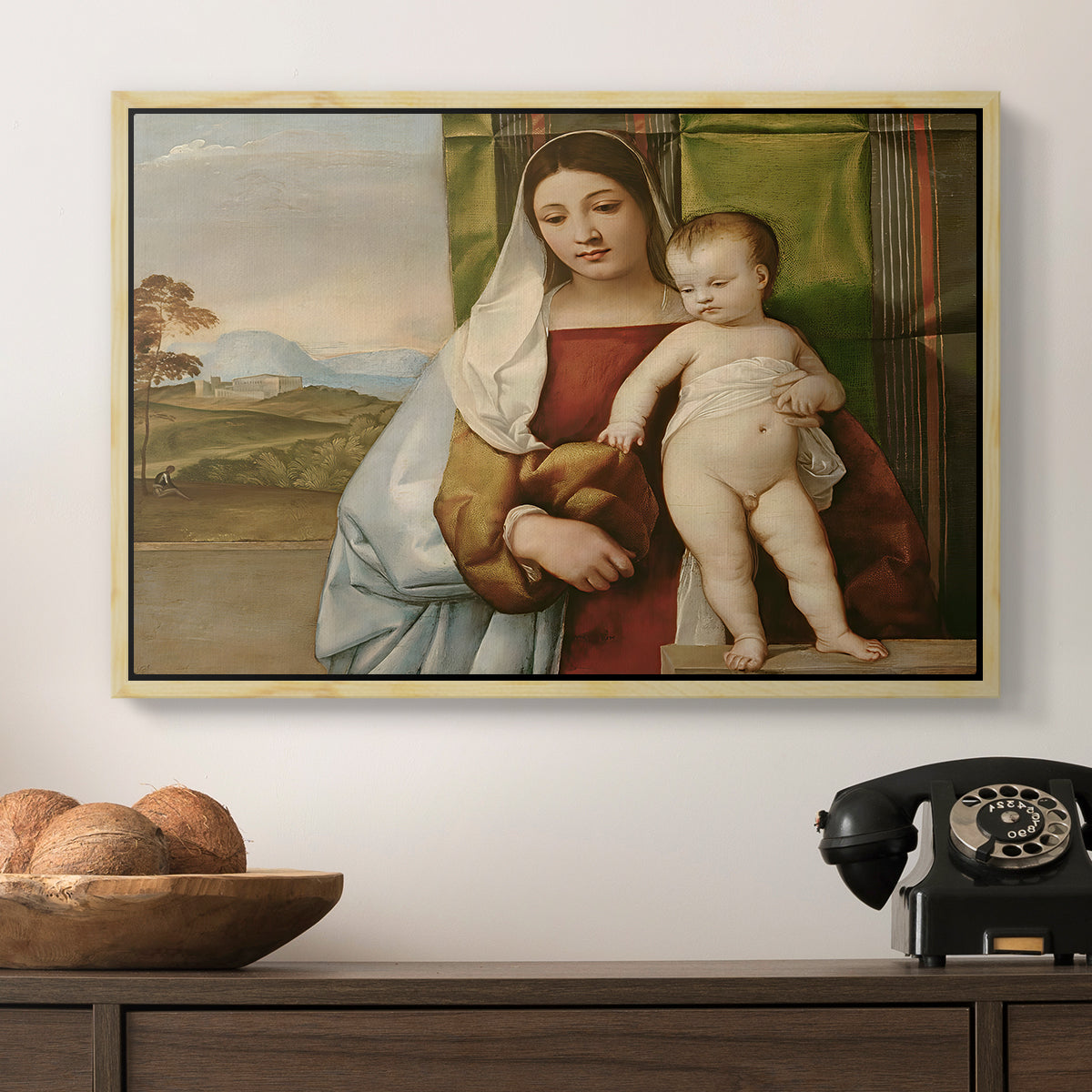 The Gypsy Madonna (La Zingarella), c. 1510-1511 - Floater Framed Canvas Print