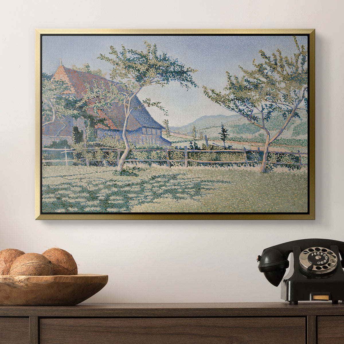 Comblat-le-Château, the Meadow, Opus 161, 1887 - Floater Framed Canvas Print