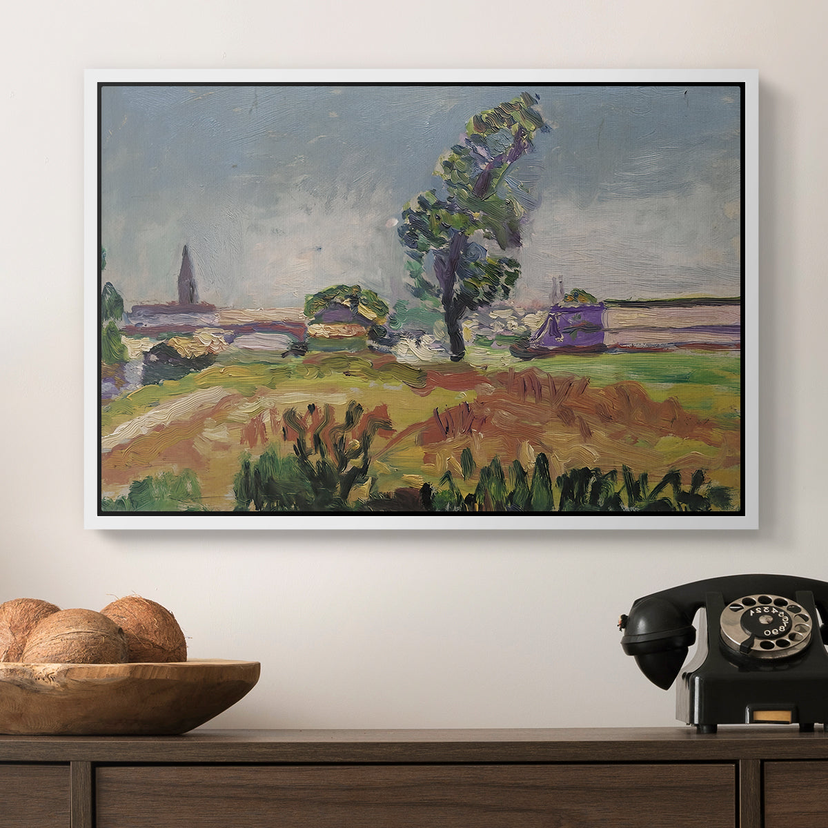 Landscape Around Toulouse, The Bridge of the Young Ladies, 1898 - Floater Framed Canvas Print