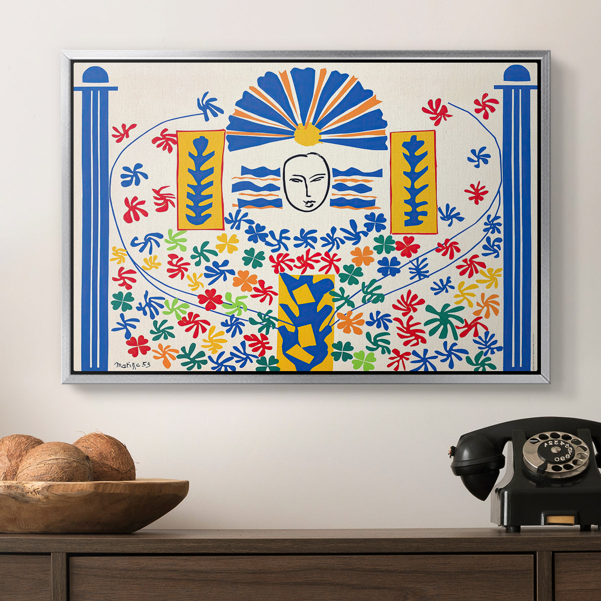 Apollo (Apollon), 1953 - Floater Framed Canvas Print