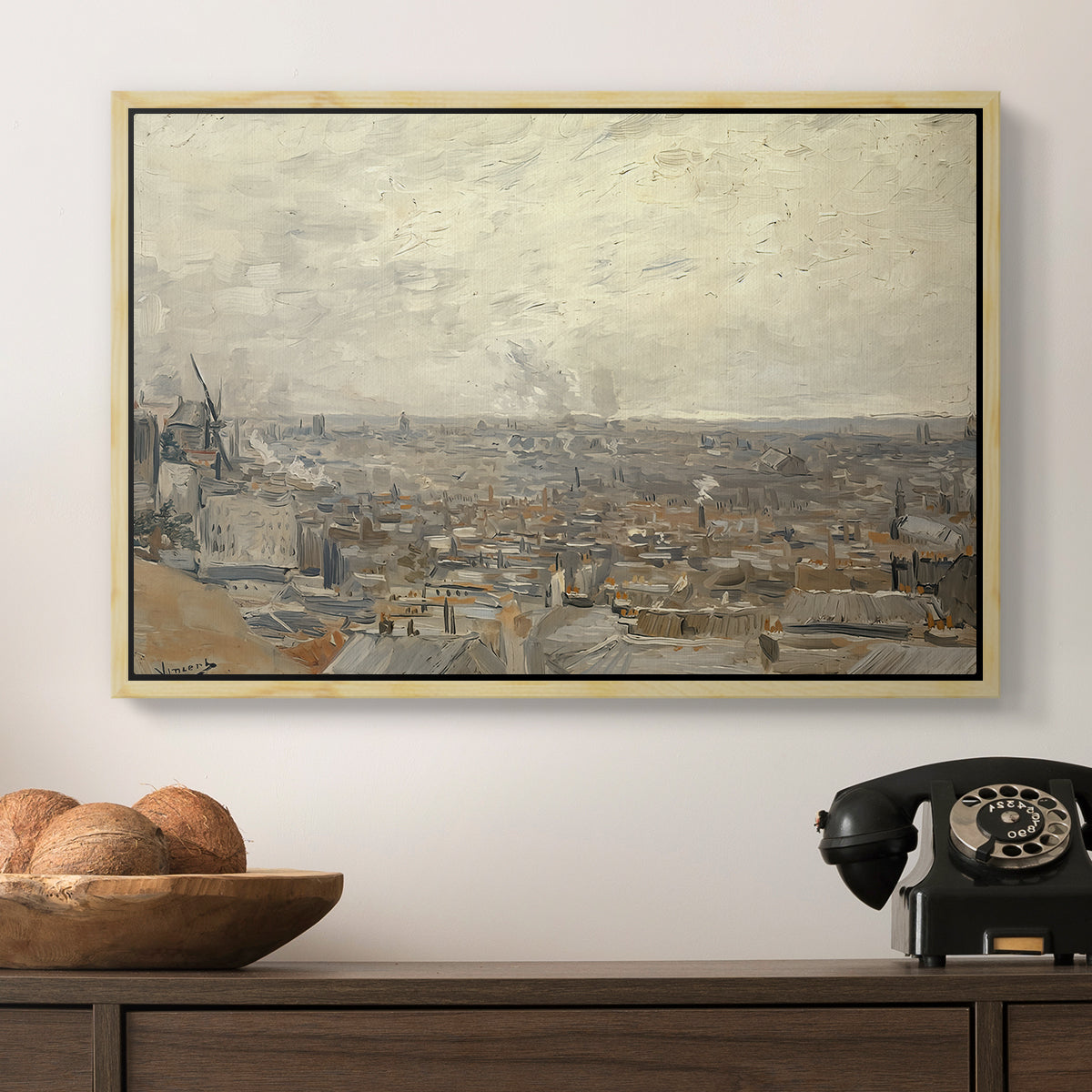 View from Montmartre, 1886 - Floater Framed Canvas Print