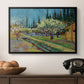 Orchard in Blossom, Bordered by Cypresses, 1888 - Floater Framed Canvas Print