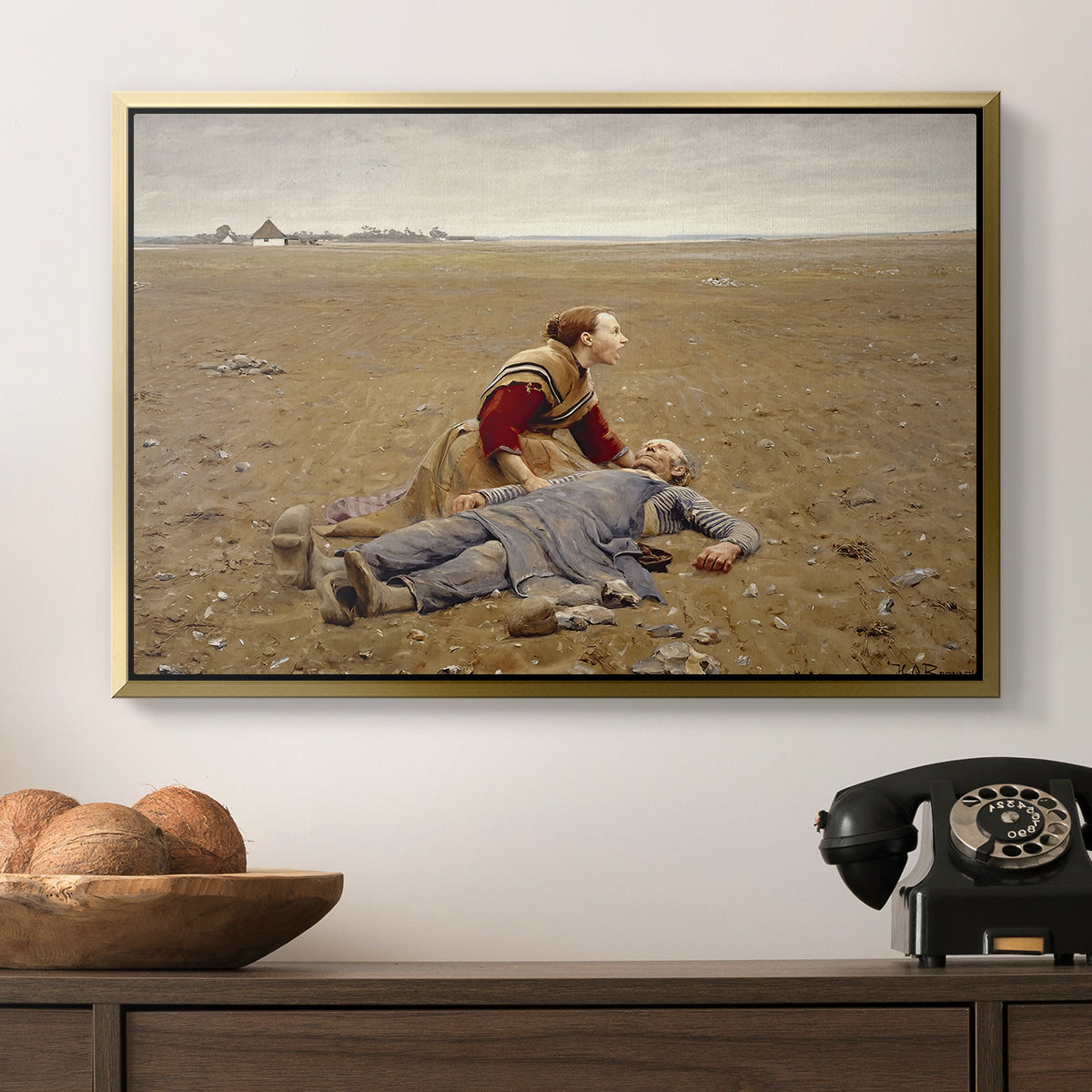 Worn Out (Udslidt), 1889 - Floater Framed Canvas Print