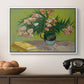 Vase with Oleanders and Books, 1888 - Floater Framed Canvas Print