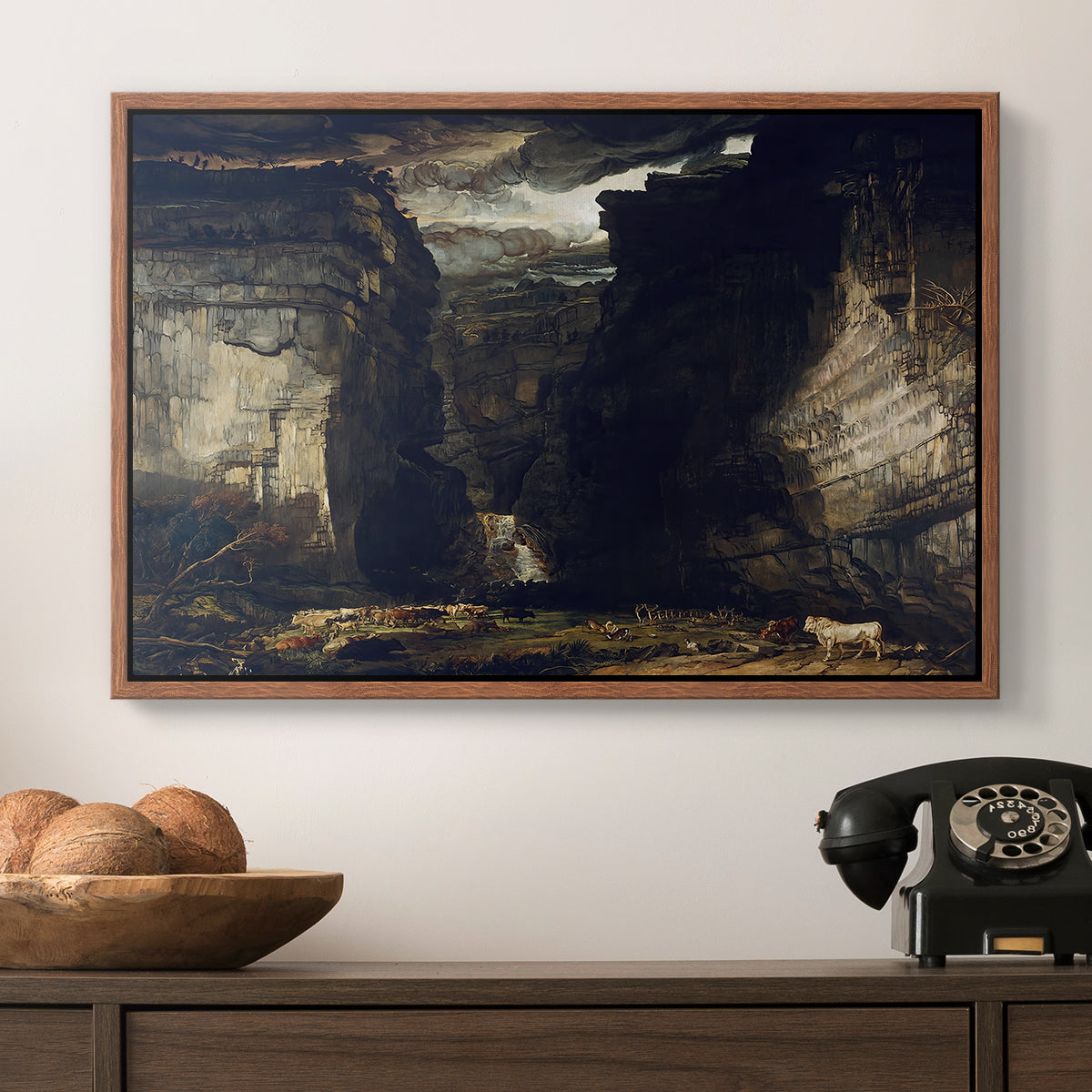 Gordale Scar, c. 1811-1813 - Floater Framed Canvas Print