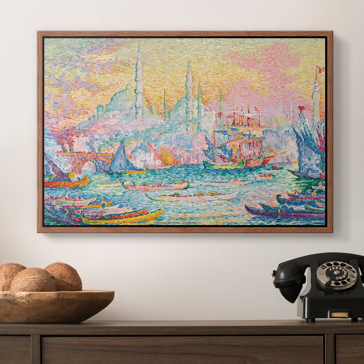 The Golden Horn, Constantinople, 1907 - Floater Framed Canvas Print