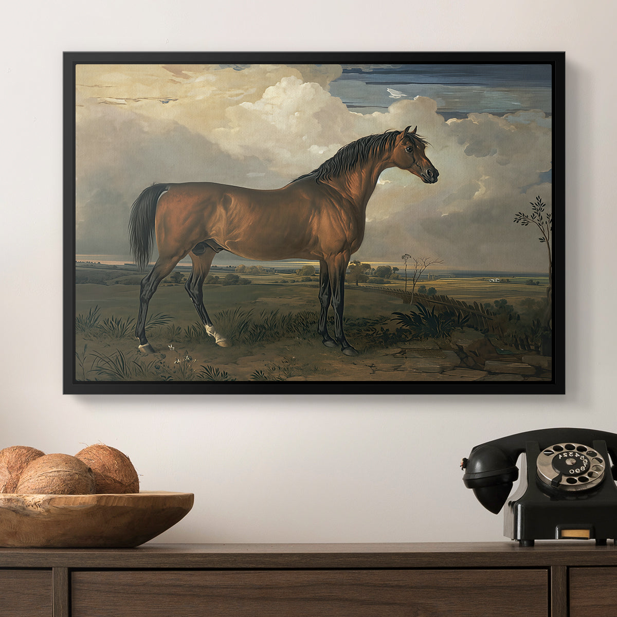 Eagle, A Celebrated Stallion, 1809 - Floater Framed Canvas Print