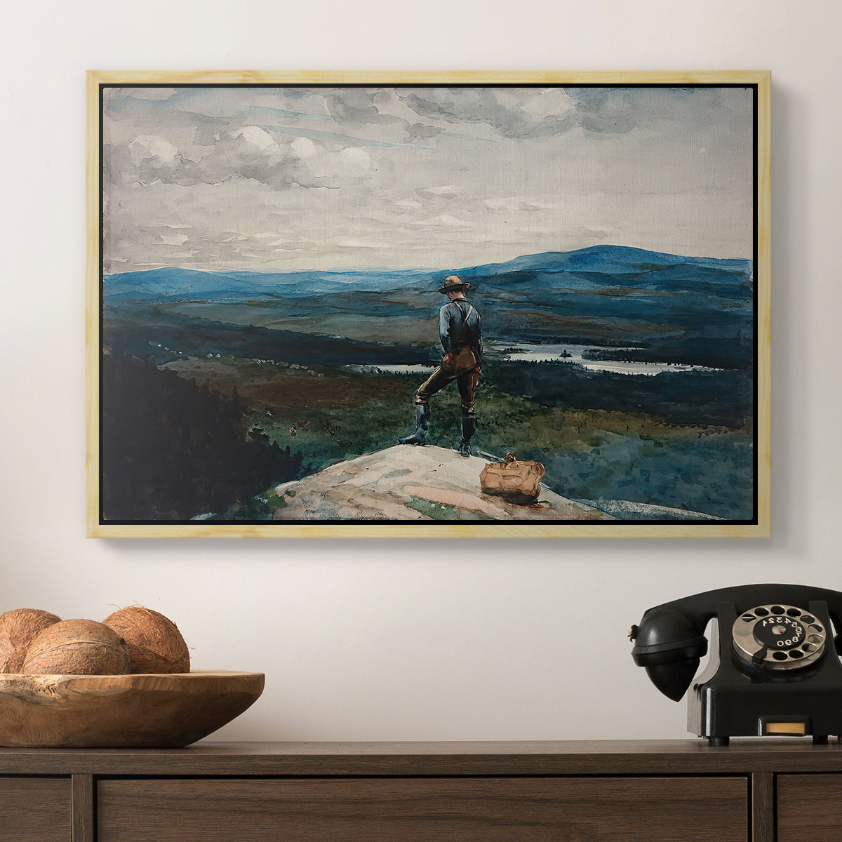 The Ranger, Adirondacks, 1882 - Floater Framed Canvas Print