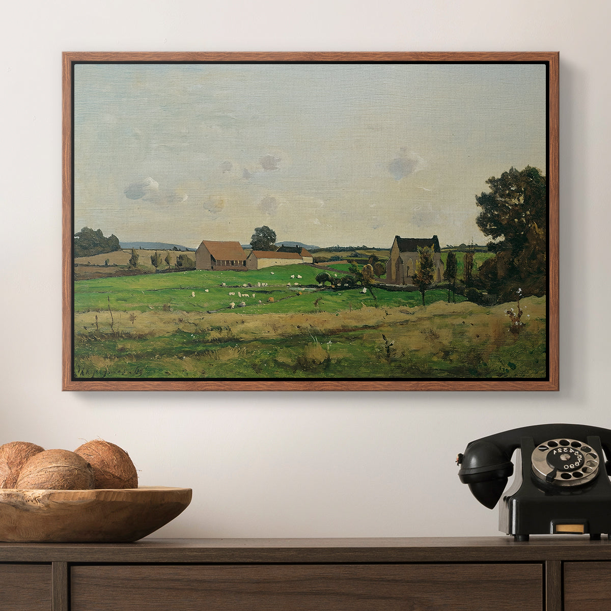The Saulce Estate, 1869 - Floater Framed Canvas Print