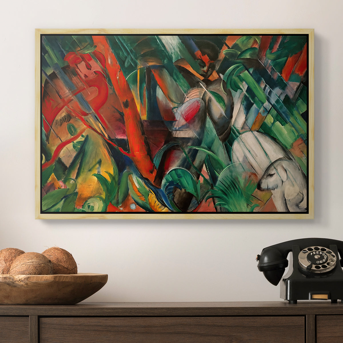 In the Rain, 1912 - Floater Framed Canvas Print