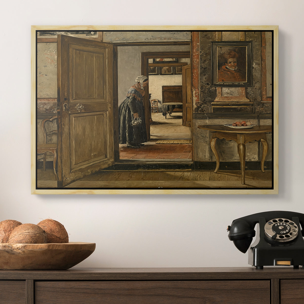 Interior of the Terninck Institution in Antwerp, 1884 - Floater Framed Canvas Print