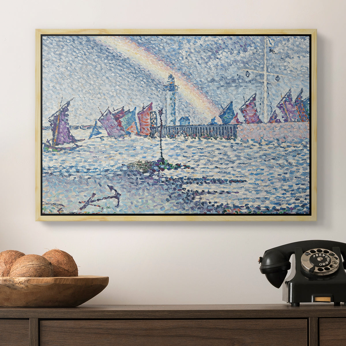 Entrance to the Port of Honfleur, 1899 - Floater Framed Canvas Print