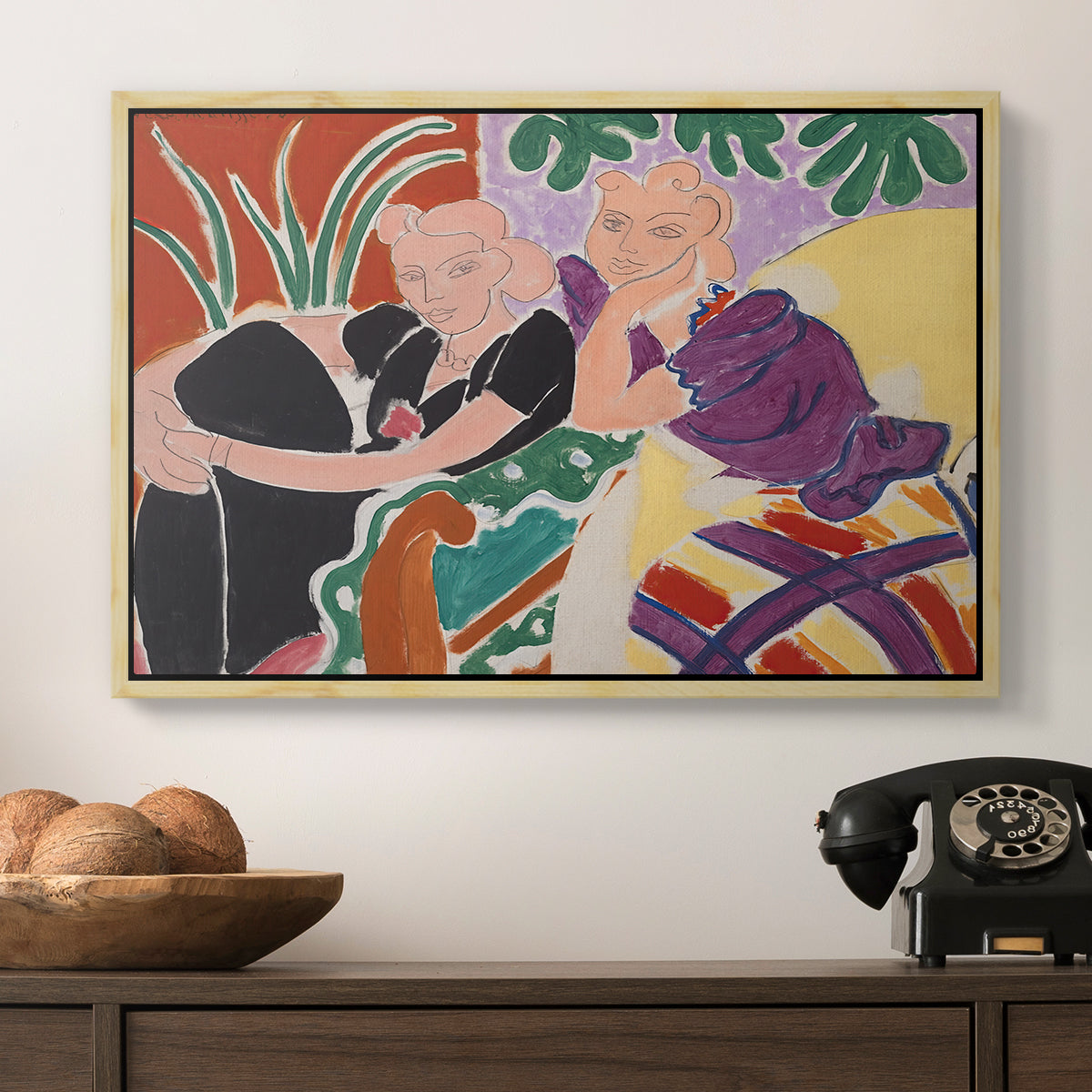 The Conversation, 1938 - Floater Framed Canvas Print