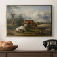 Two Horses on the Pasture, c. 1825 - Floater Framed Canvas Print