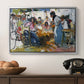 Net Menders in Valencia, 1909 - Floater Framed Canvas Print