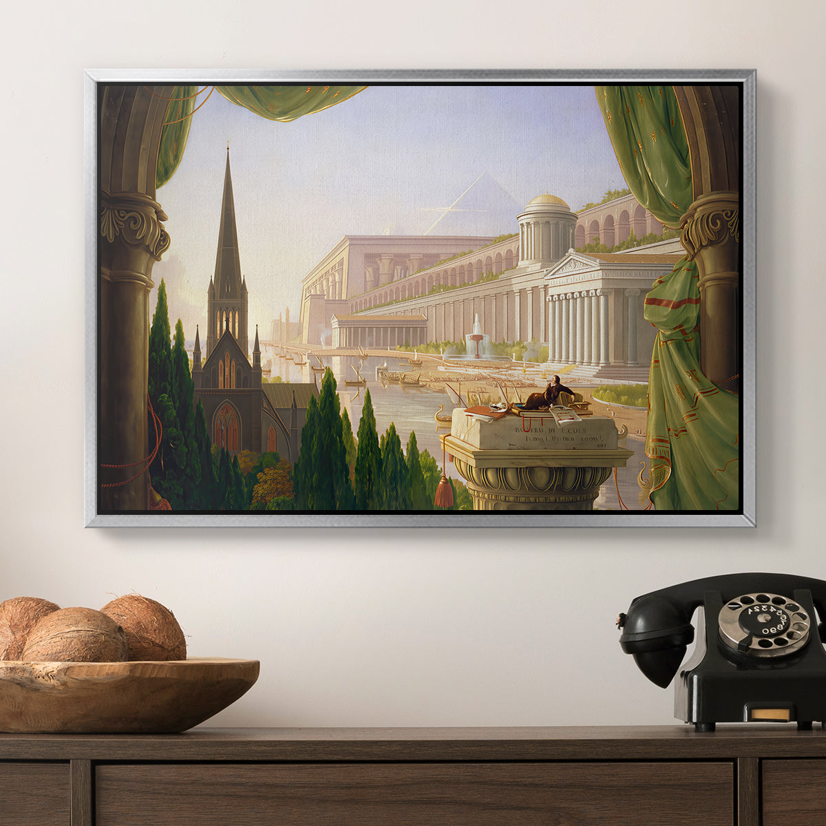 The Architect's Dream, 1840 - Floater Framed Canvas Print