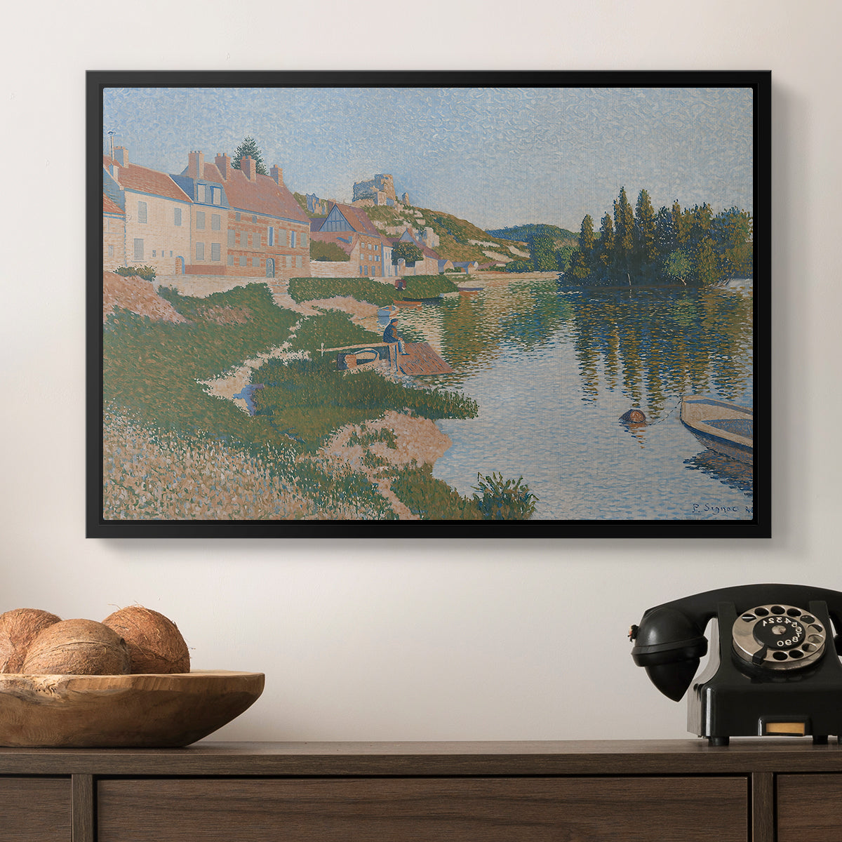 Les Andelys, Côte d'Aval, 1886 - Floater Framed Canvas Print