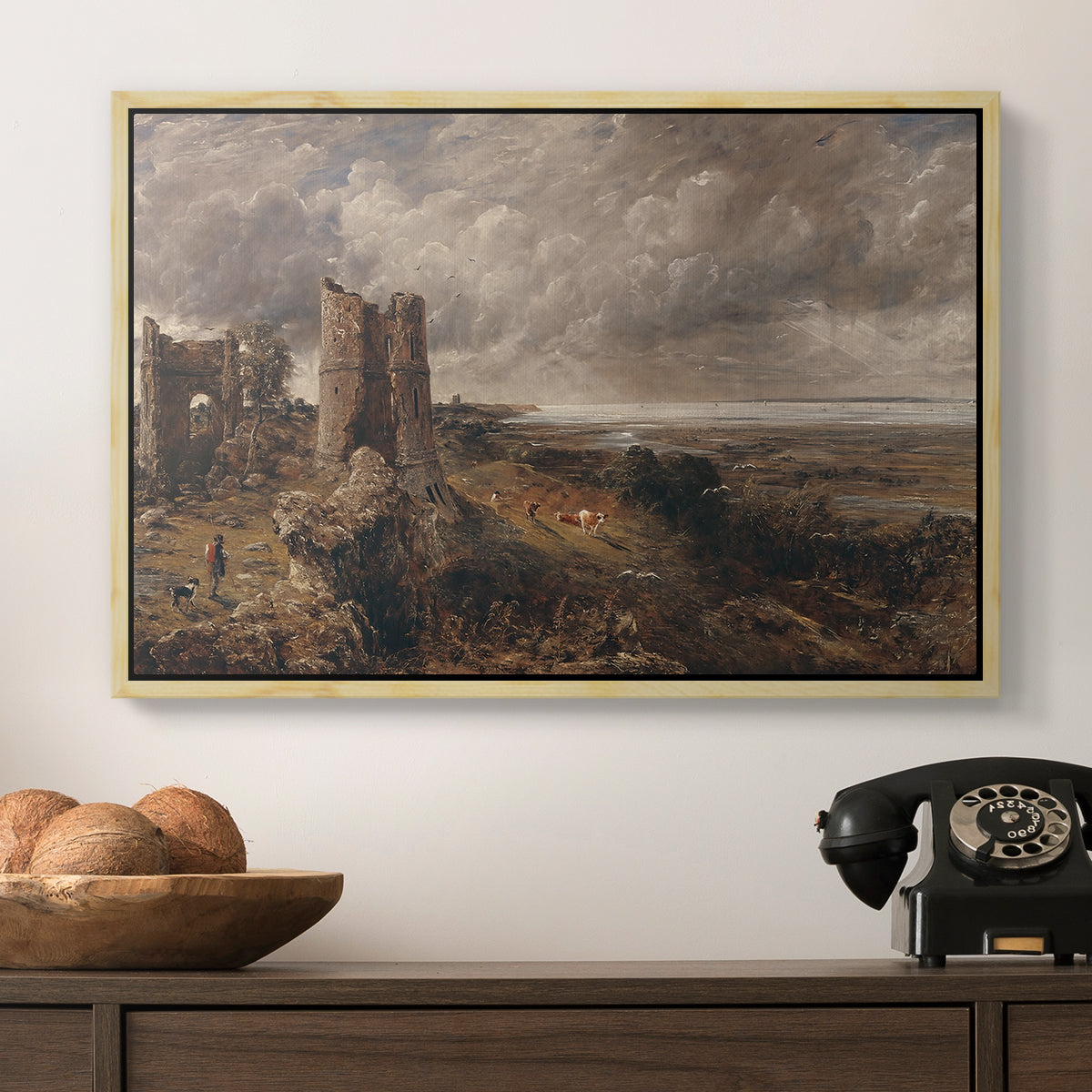 Hadleigh Castle, Mouth of Thames, c. 1829 - Floater Framed Canvas Print