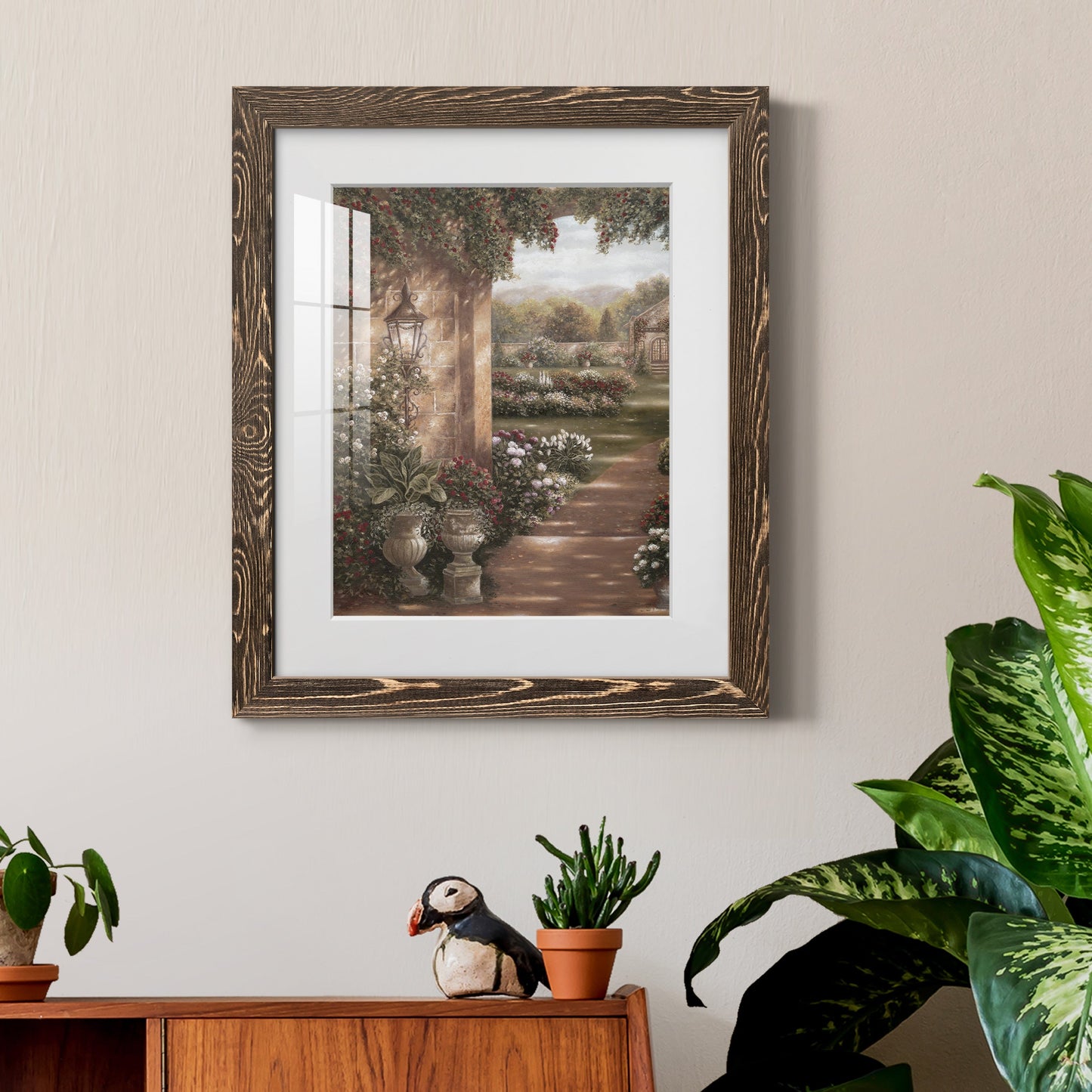 Evening in the Conservatory - Premium Framed Print - Distressed Barnwood Frame - Ready to Hang