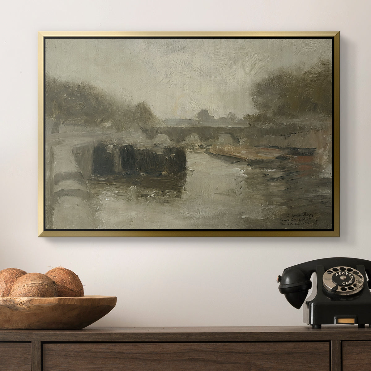 The Bridge (Le pont), 1895 - Floater Framed Canvas Print