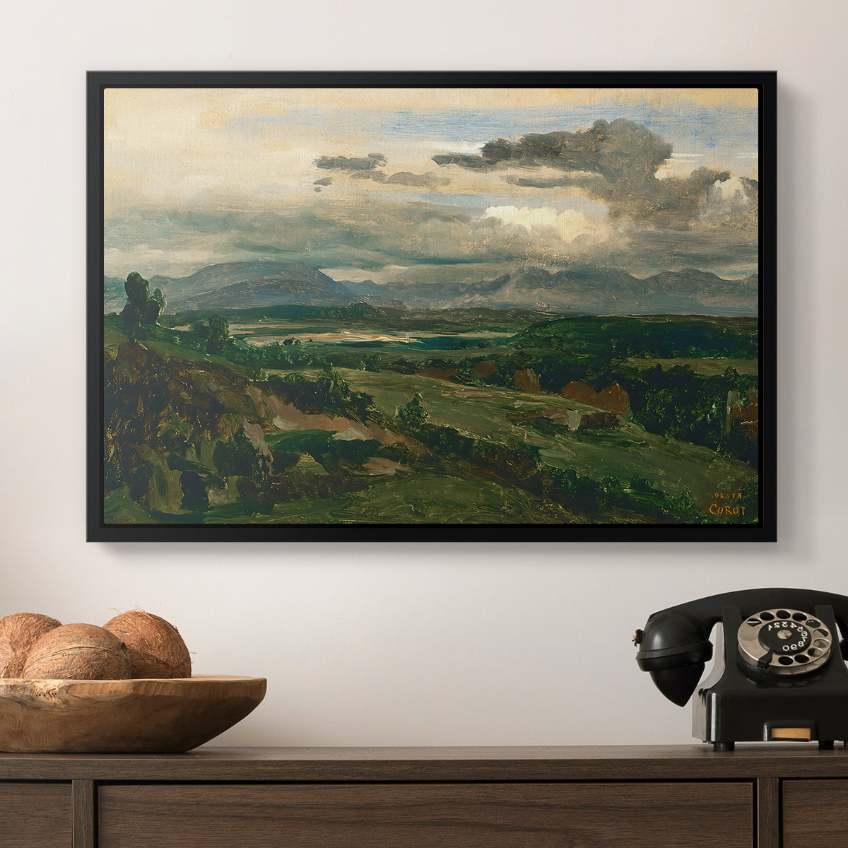 Civita Castellana, c. 1860s - Floater Framed Canvas Print