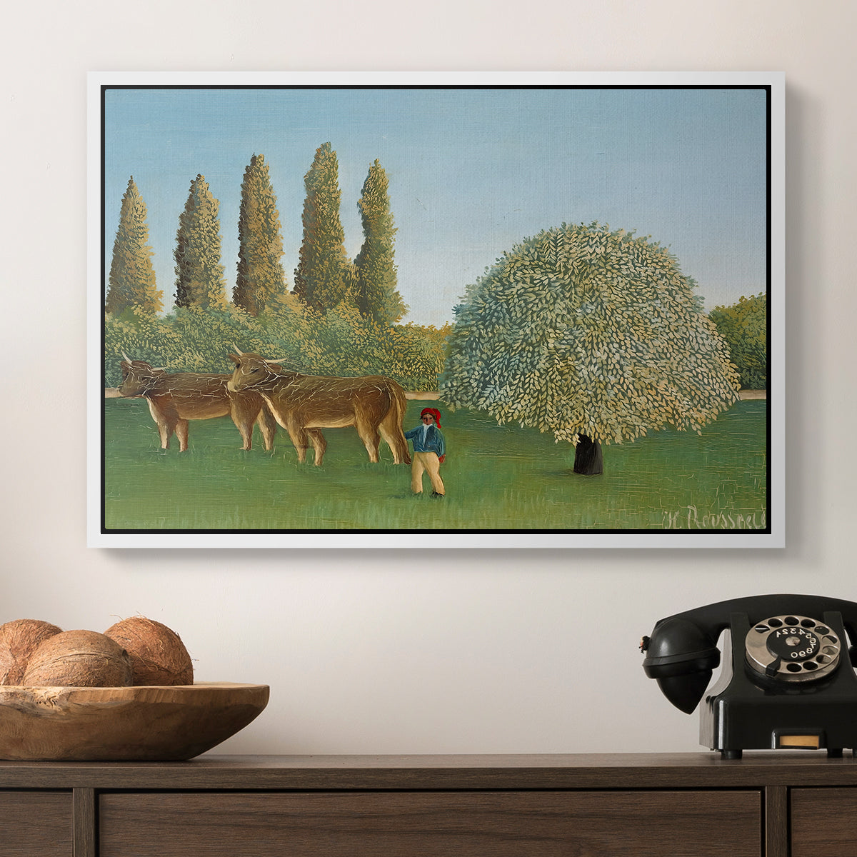 Meadlowland (The Pasture), 1910 - Floater Framed Canvas Print