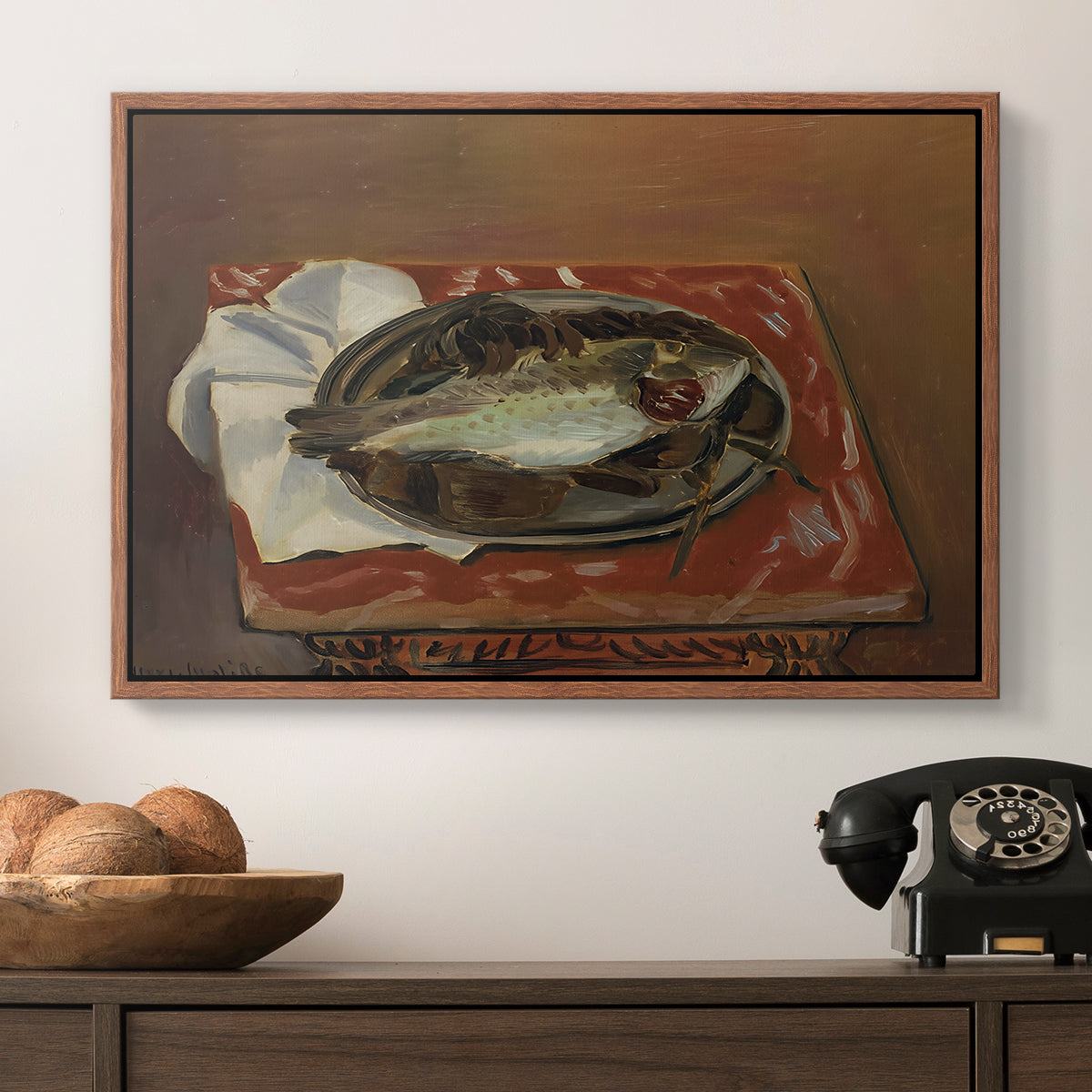 Still Life with Bream (Nature morte à la daurade), 1920 - Floater Framed Canvas Print