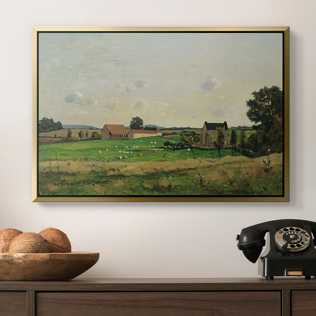 The Saulce Estate, 1869 - Floater Framed Canvas Print