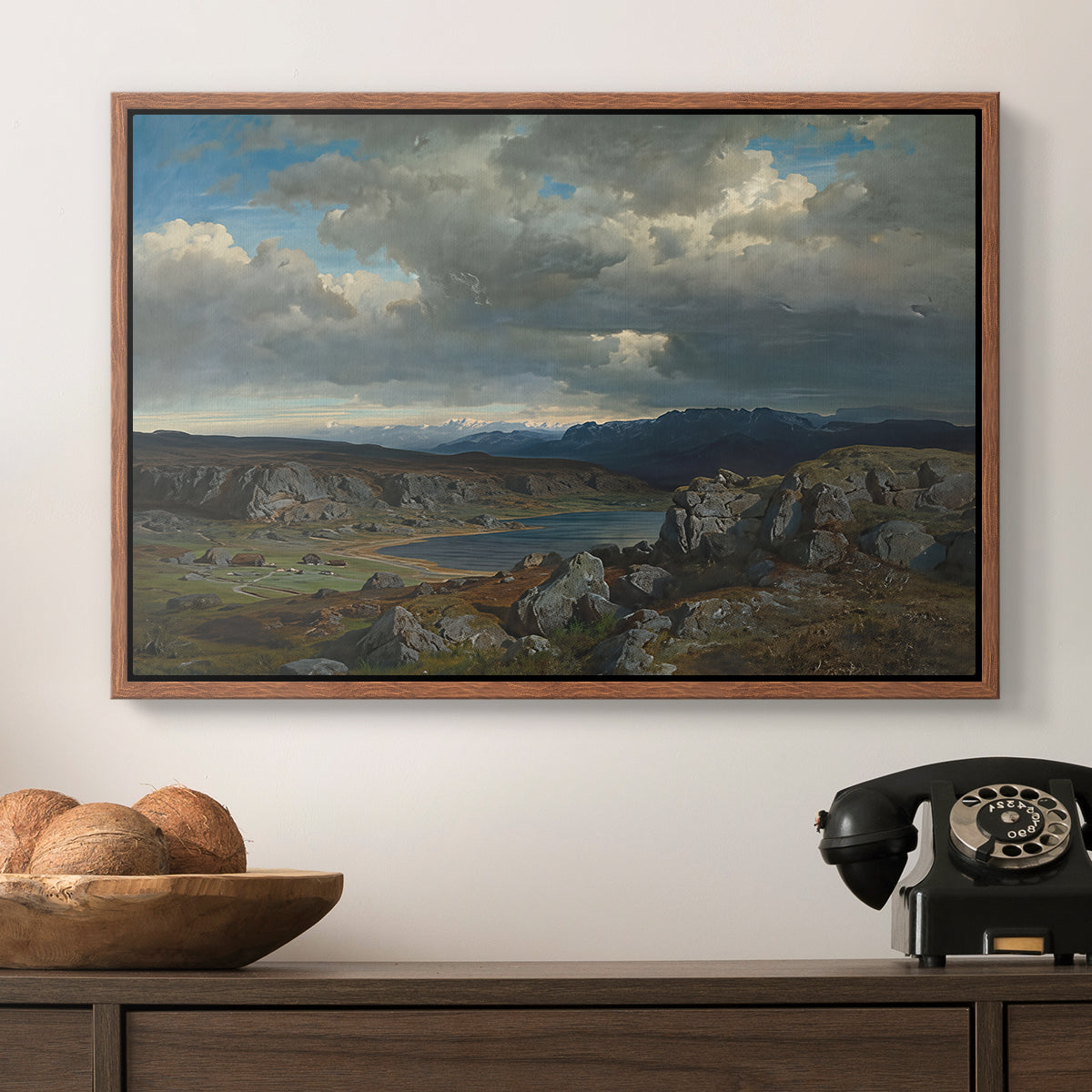 Norwegian Highlands, 1857 - Floater Framed Canvas Print
