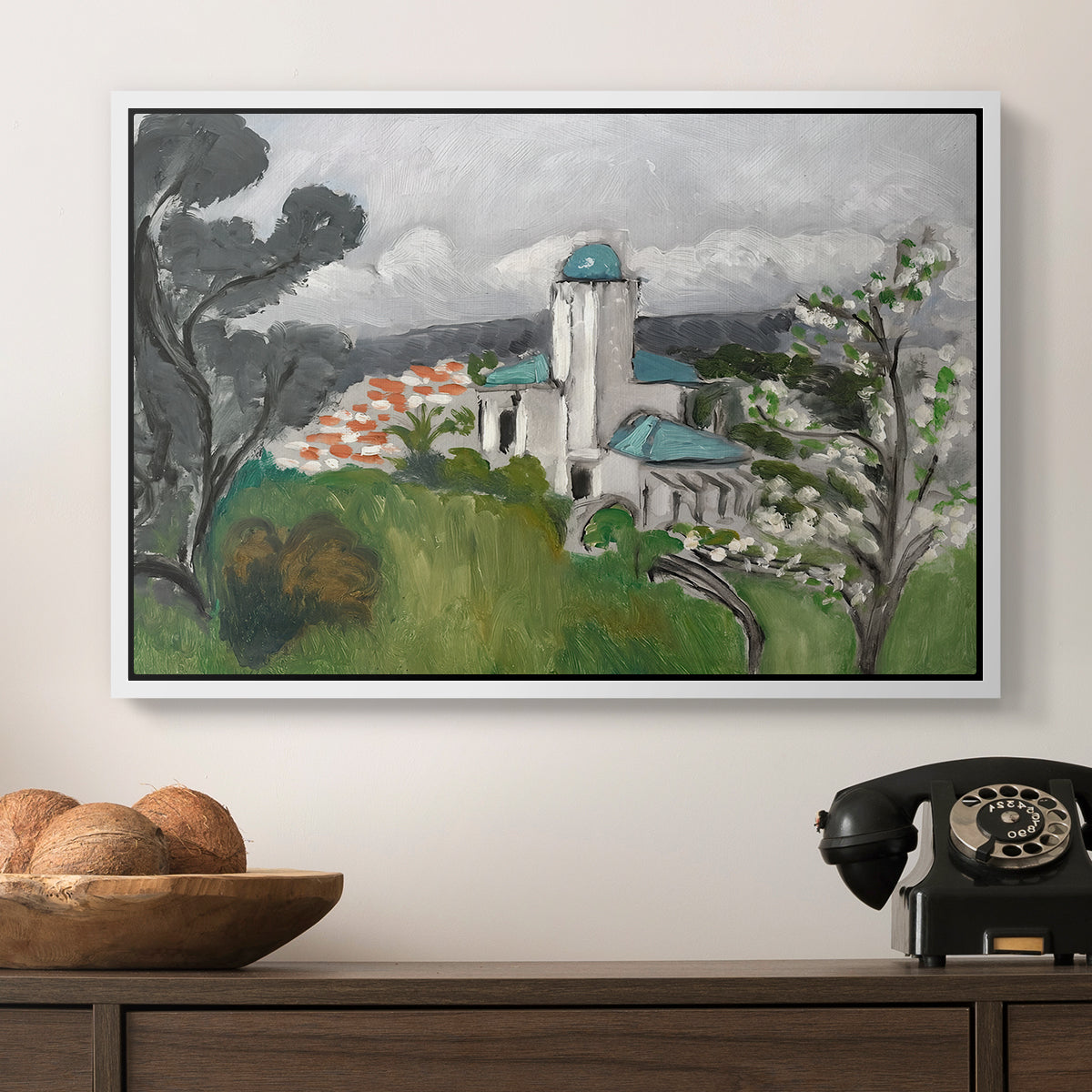 The Blue Villa (La Villa Bleue), c. 1918 - Floater Framed Canvas Print