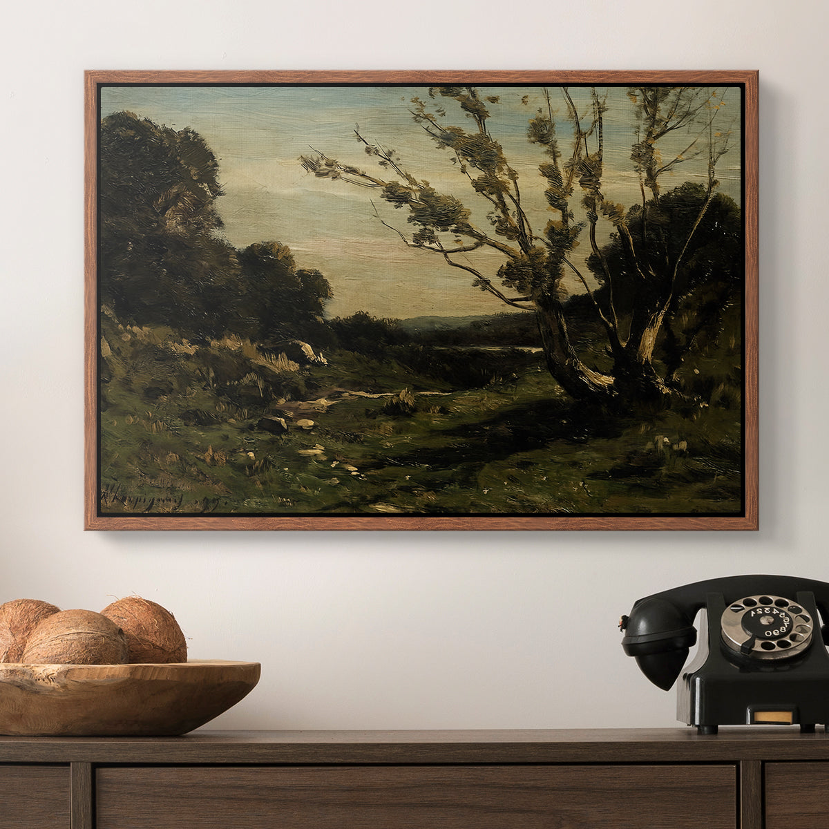 Morning in the Nievre, 1877 - Floater Framed Canvas Print