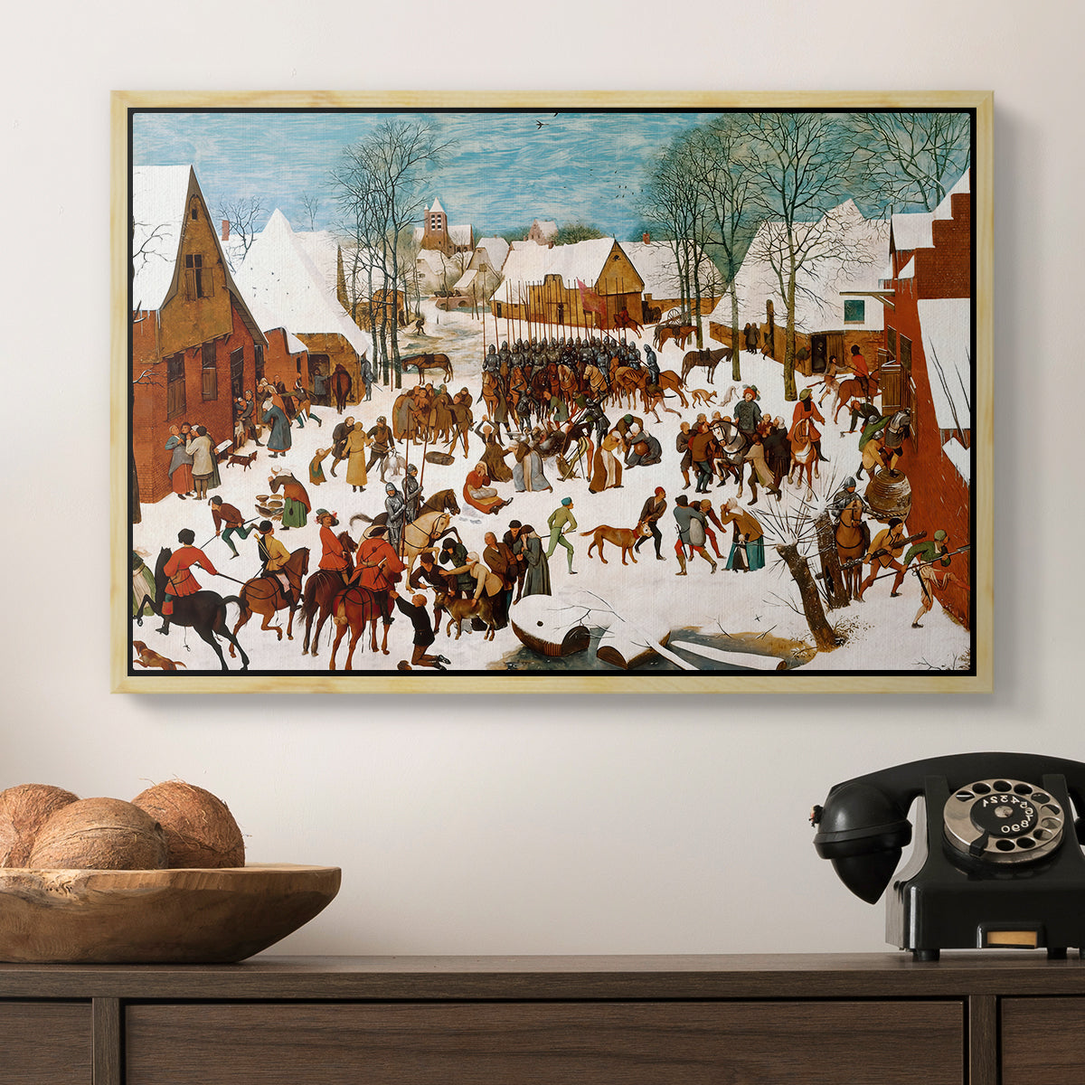 Massacre of the Innocents, c. 1565-1567 - Floater Framed Canvas Print