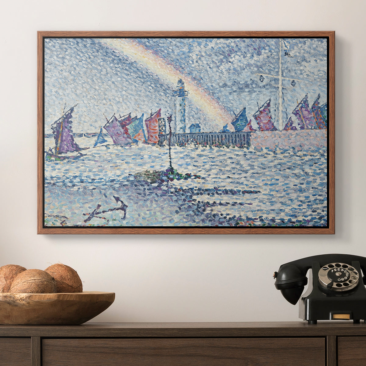 Entrance to the Port of Honfleur, 1899 - Floater Framed Canvas Print