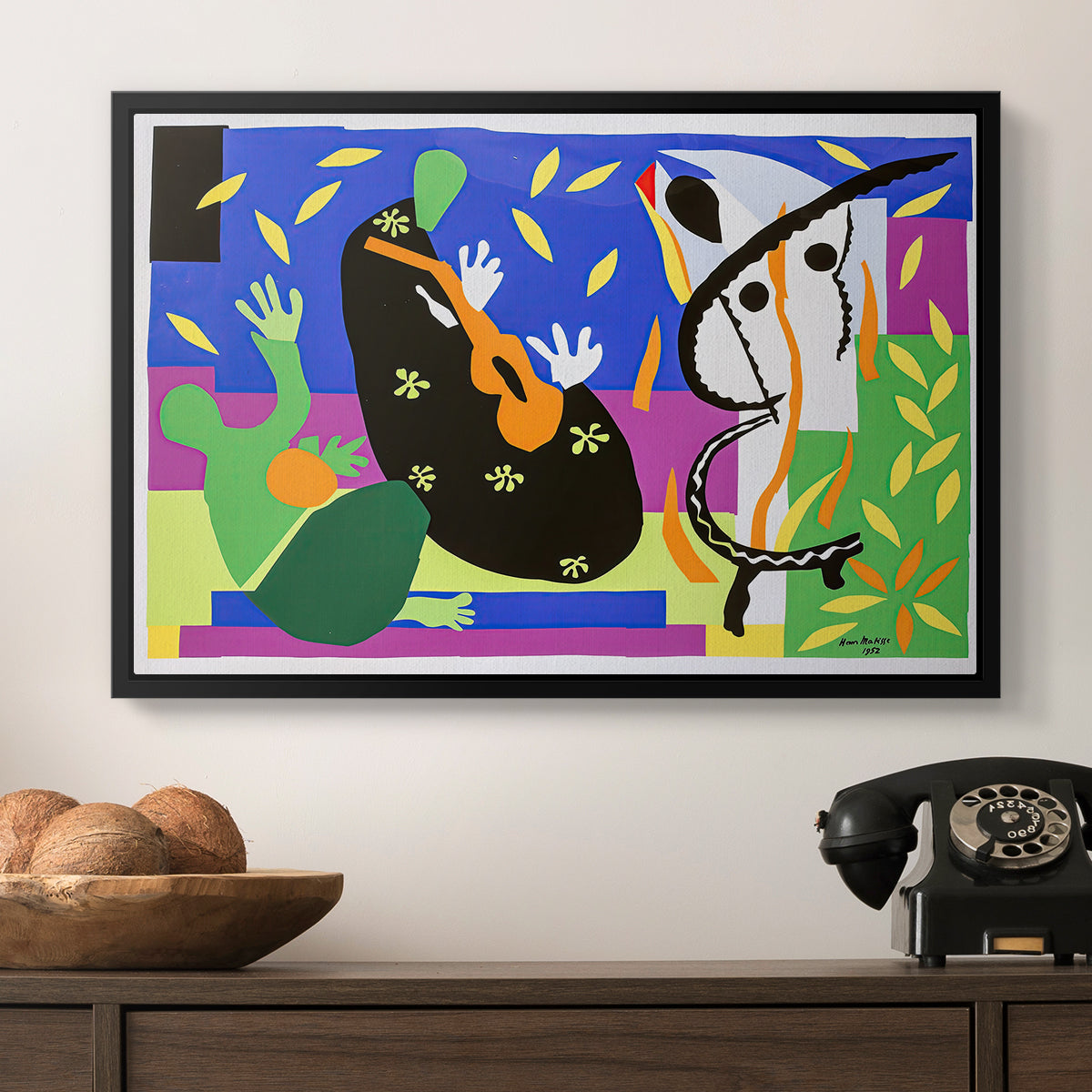 The Sorrows of the King, 1952 - Floater Framed Canvas Print
