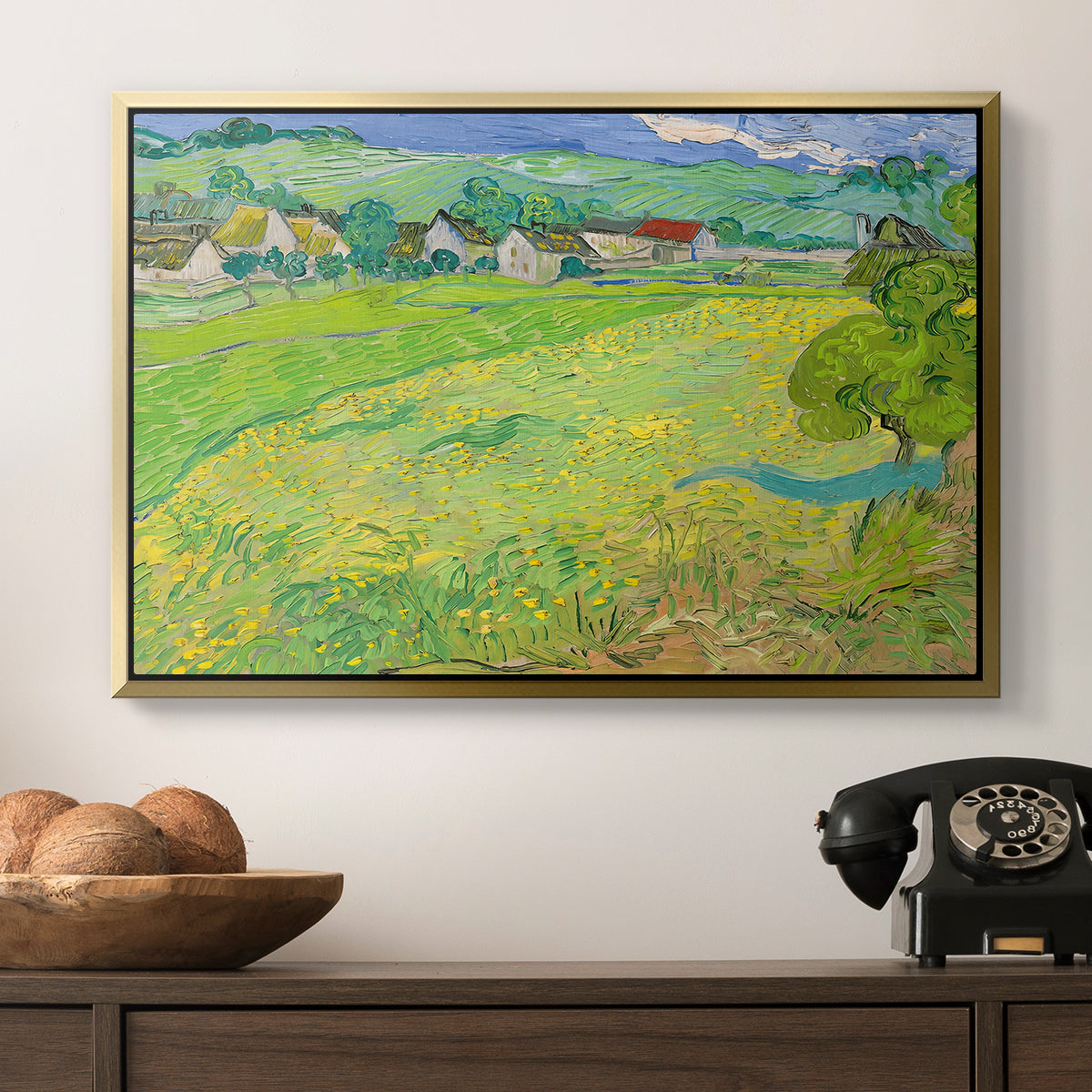 Les Vessenots in Auvers, 1890 - Floater Framed Canvas Print