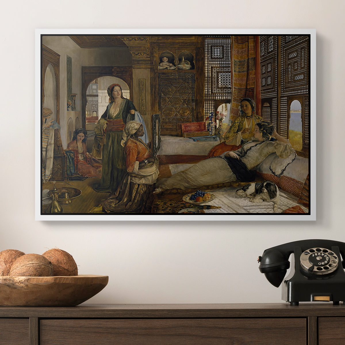 The Harem, 1876 - Floater Framed Canvas Print