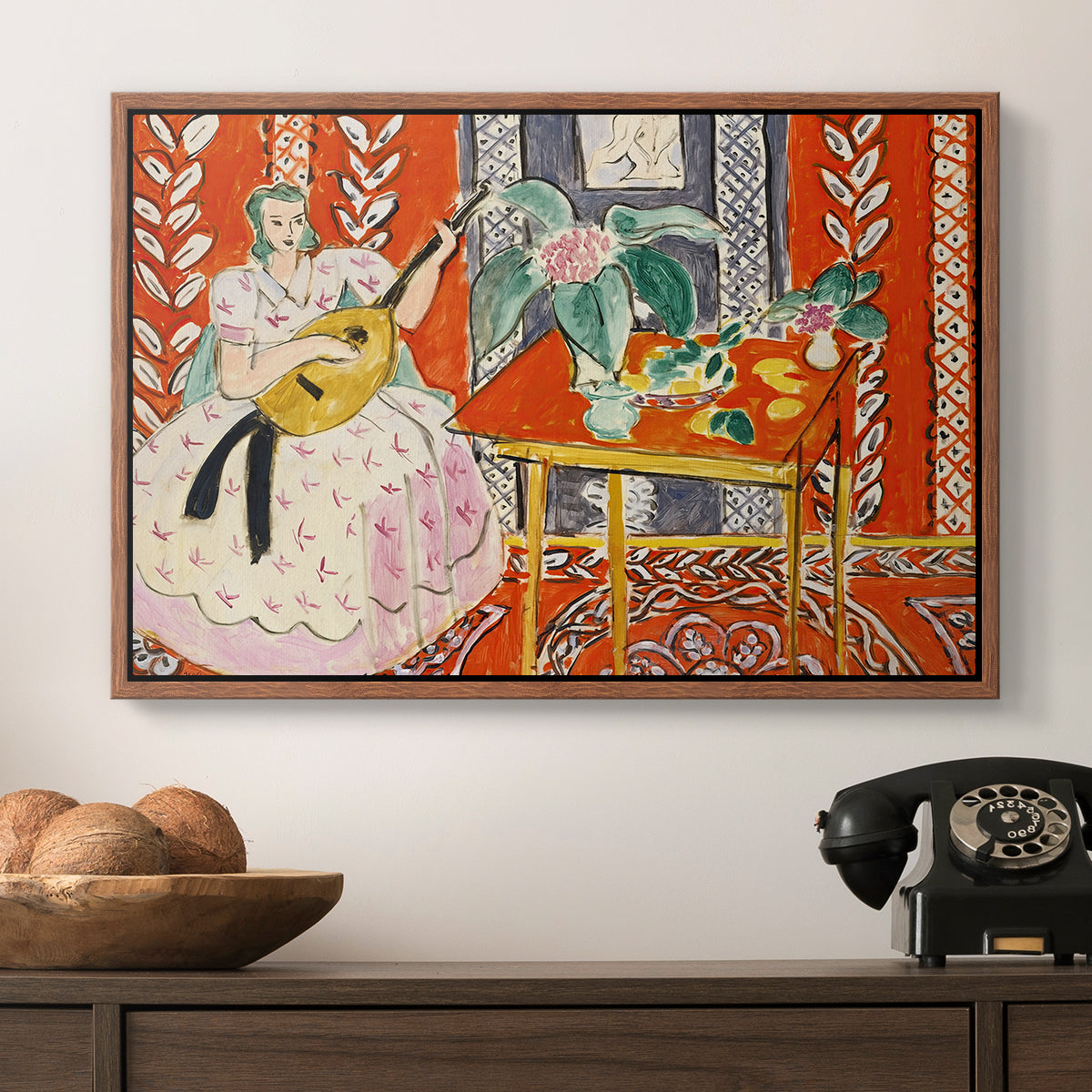 The Lute (Le luth), 1943 - Floater Framed Canvas Print