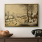 Winter Landscape with Skaters and Bird Trap, 1565 - Floater Framed Canvas Print