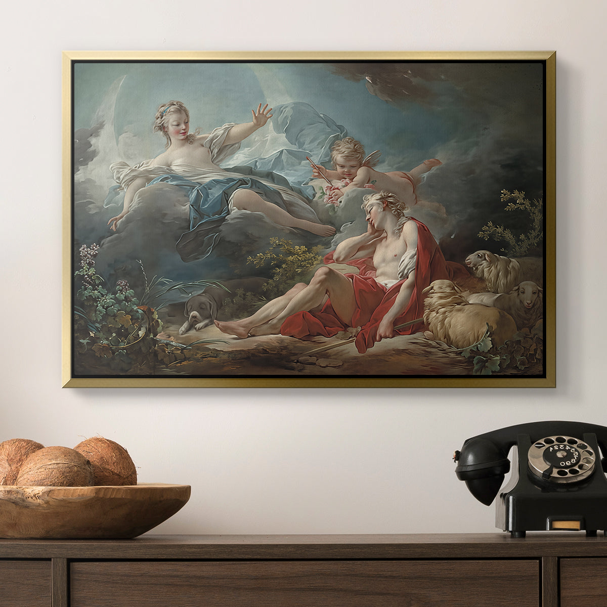 Diana and Endymion, c. 1753-1756 - Floater Framed Canvas Print