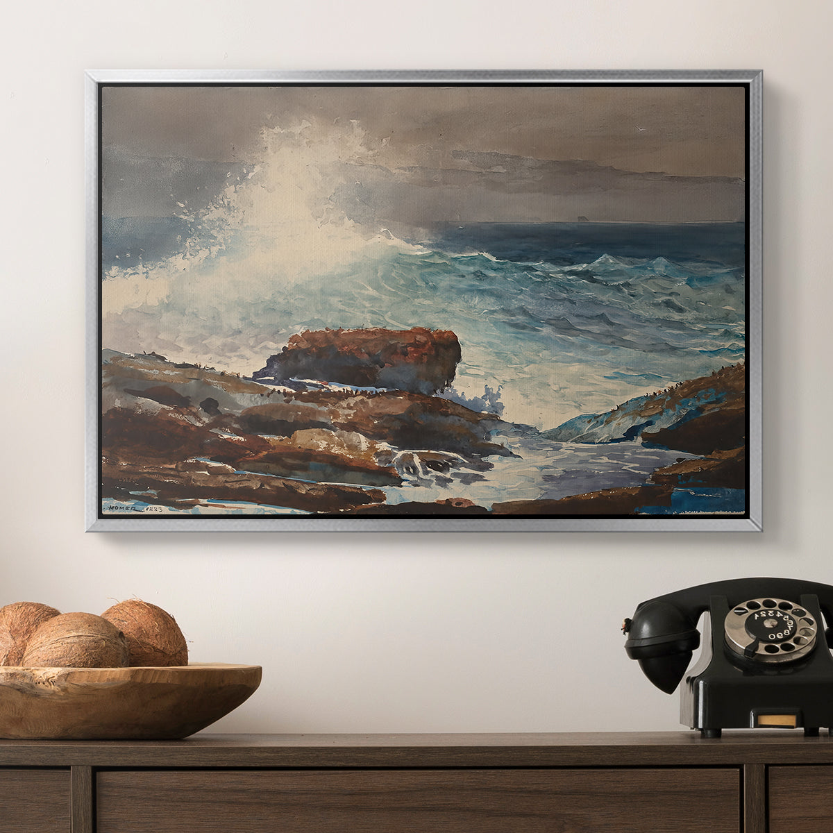 Incoming Tide, Scarboro, Maine, 1883 - Floater Framed Canvas Print