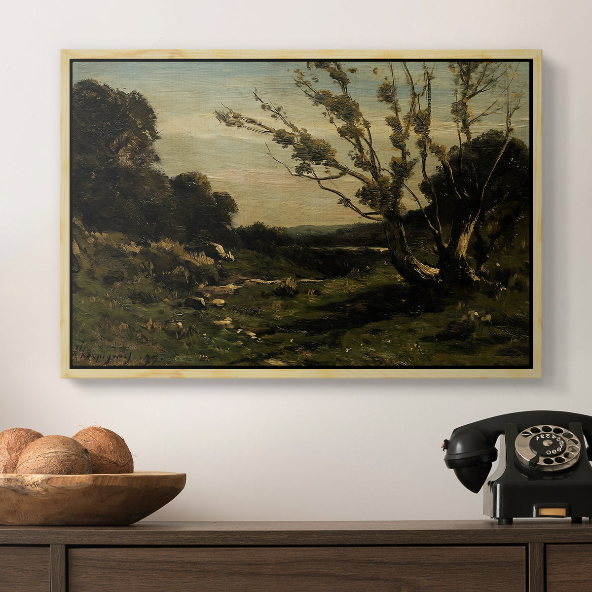 Morning in the Nievre, 1877 - Floater Framed Canvas Print