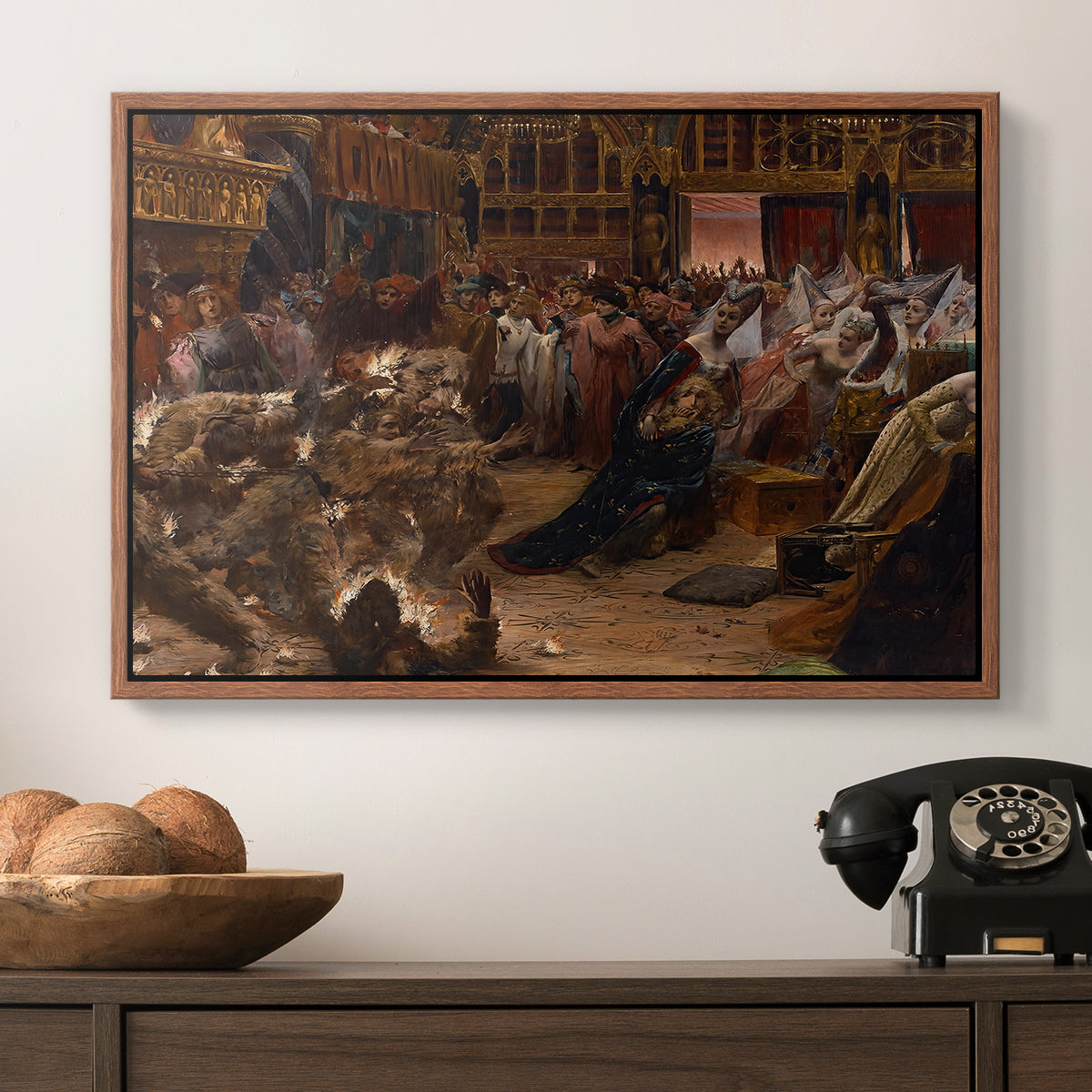Ball of the Burning Men, 1889 - Floater Framed Canvas Print