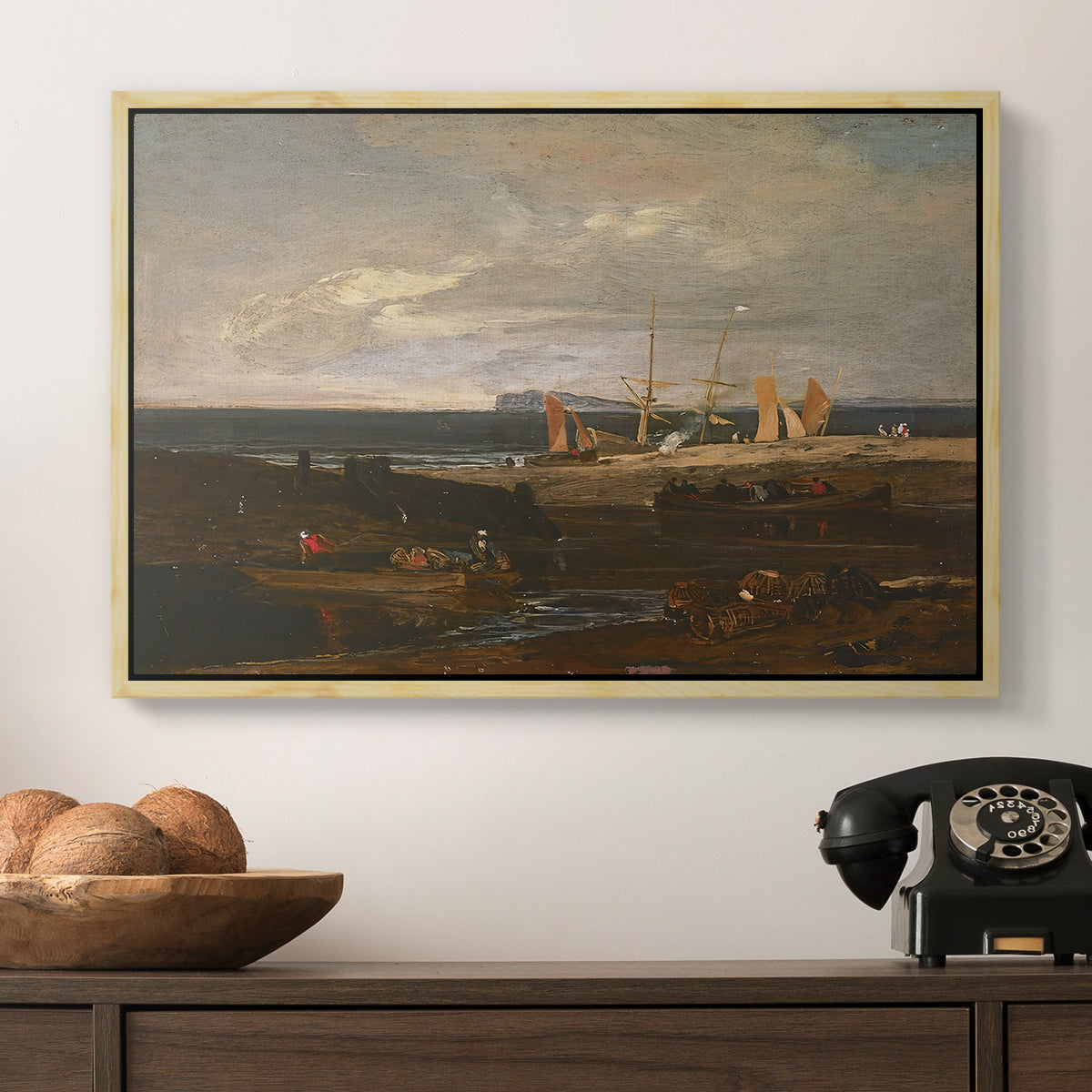 A Scene on the English Coast, c. 1798 - Floater Framed Canvas Print