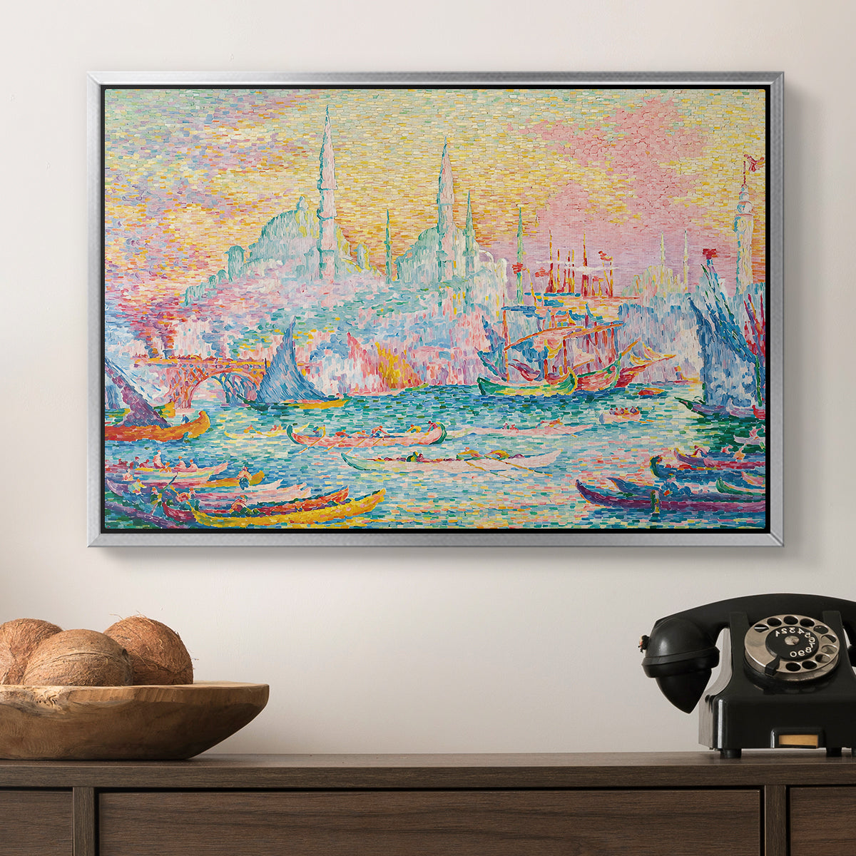 The Golden Horn, Constantinople, 1907 - Floater Framed Canvas Print